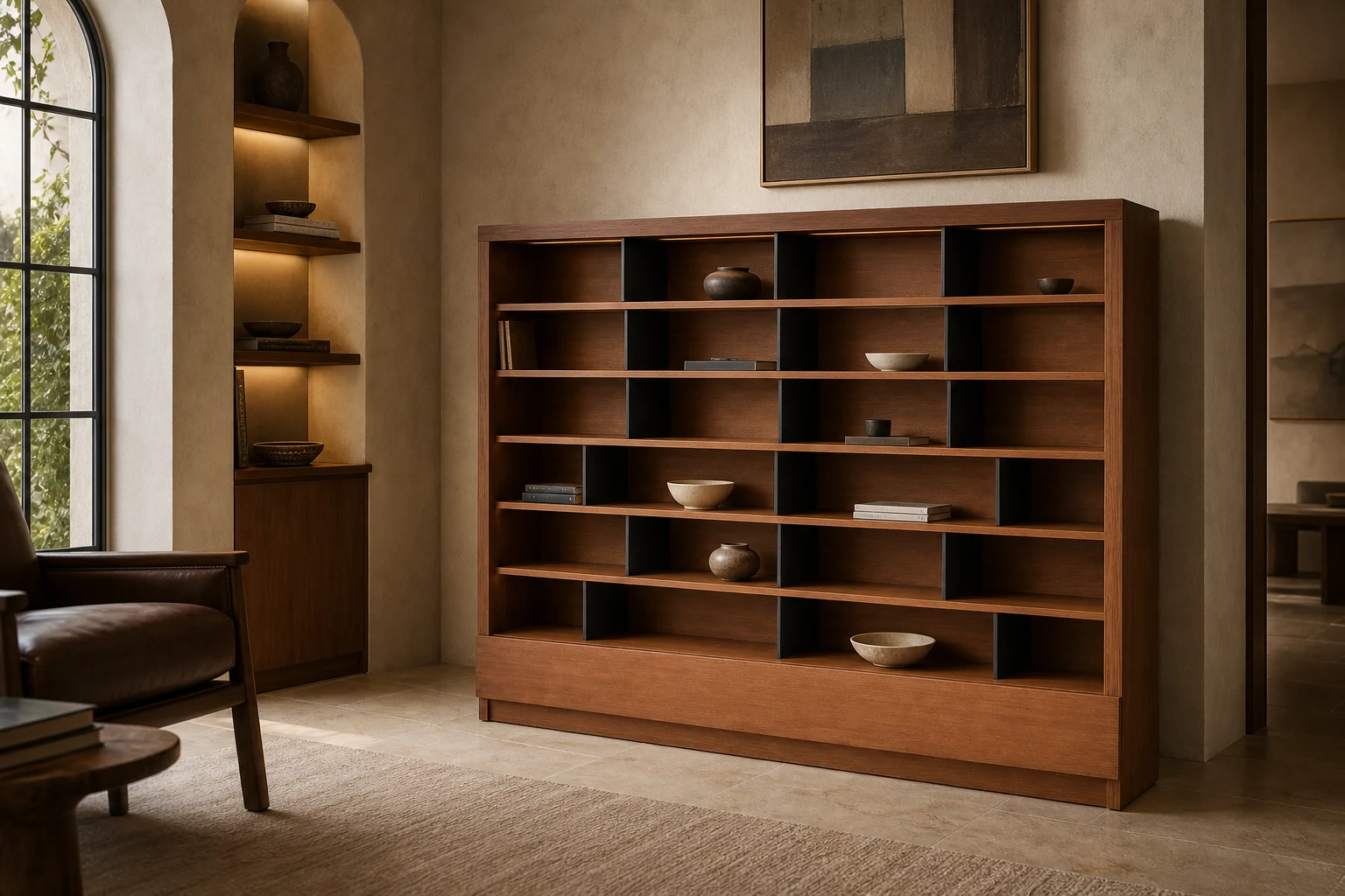 Gallery Wall Cabinet shown in residential library